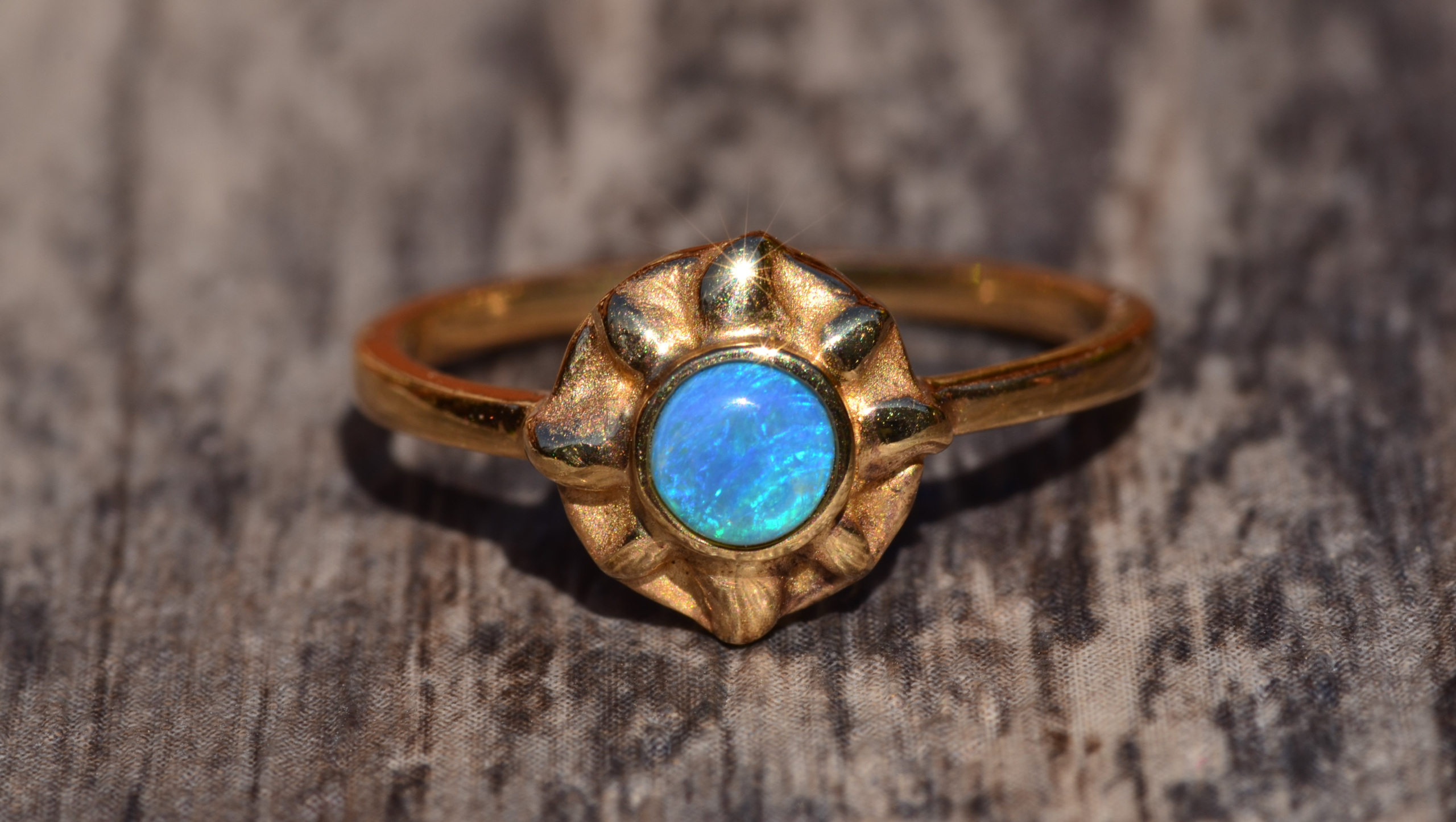 SOLD - The Juniata: Simplistic Era Contemporary Opal Ring