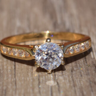 SOLD - The Atherton: Yellow Gold Engagement Ring set with Natural Diamonds