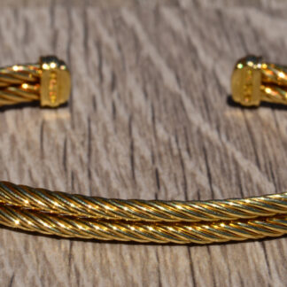 SOLD: The Astor Place:  David Yurman Yellow Gold Cable Bangle Bracelet