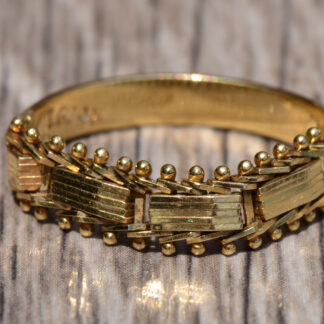 SOLD: The Kirby Way:  Yellow Gold Diamond Cut Flexible Ring