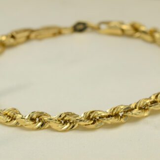 SOLD: The Mathena Lane:  Peruvian Made Thick Yellow Gold Rope Bracelet