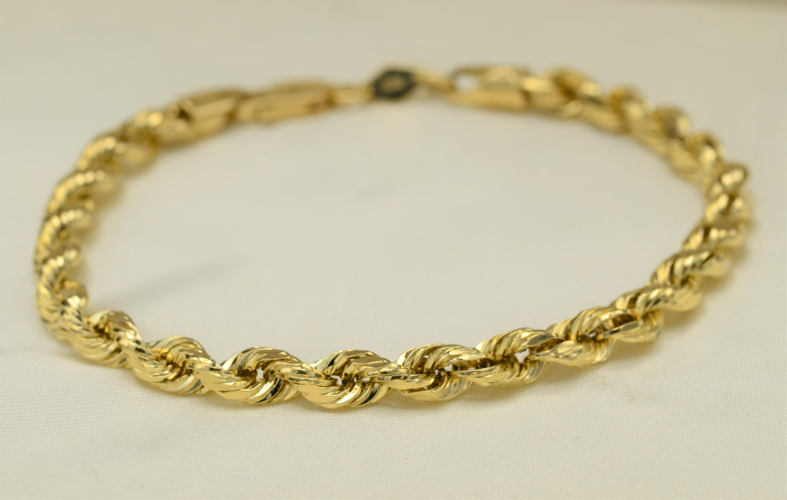 SOLD: The Mathena Lane: Peruvian Made Thick Yellow Gold Rope Bracelet