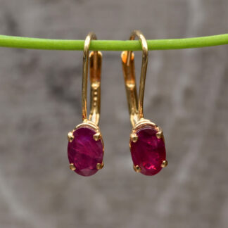 SOLD: The Barada Heights:  Natural Ruby Dangler Earrings
