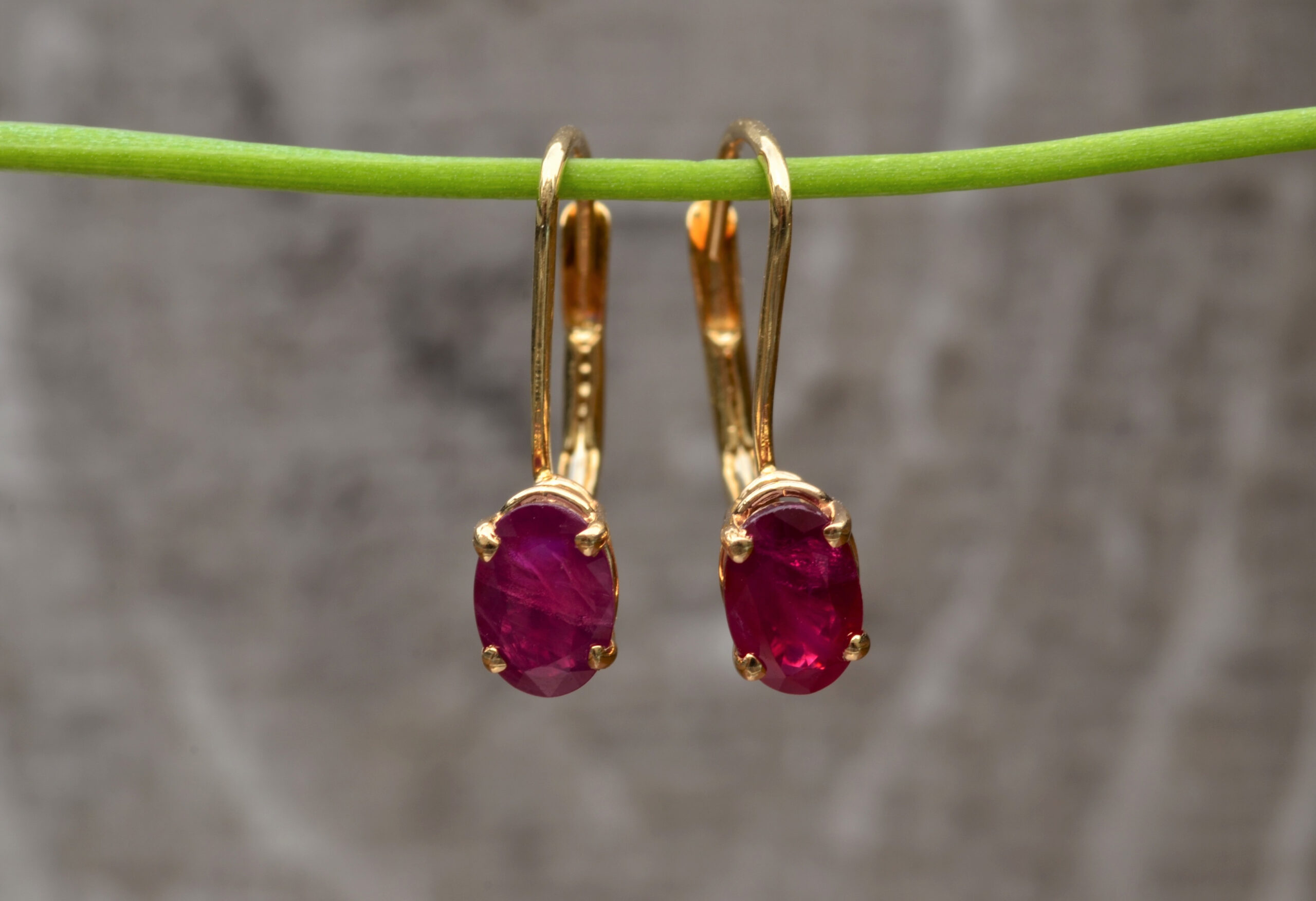 SOLD: The Barada Heights: Natural Ruby Dangler Earrings
