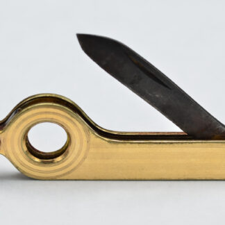 SOLD - The Alamita:   Empire Winsted CT. Gold Filled Cigar Cutter and Penknife Combination