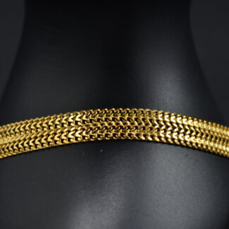 SOLD - The Hatteras:  Ladies Italian Made 18 Karat Yellow Gold Modified Curb Bracelet