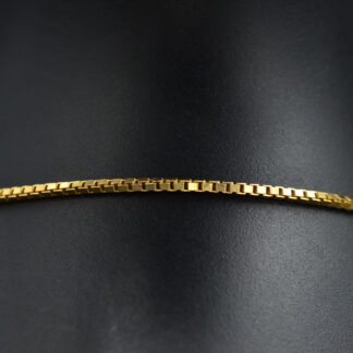 SOLD - The Audra:  Simple 14 Karat Yellow Gold Box Link Bracelet