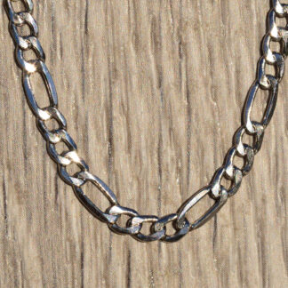 SOLD - Men's 14 Karat White Gold Figaro Chain