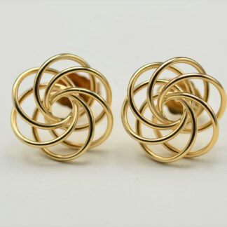 SOLD - The Fiorellas:  Ladies 14K Gold Loose Knot Stud Earrings