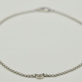 SOLD - The Garant:  Ladies White Gold and Diamond Ankle Bracelet