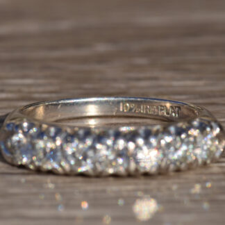 SOLD - The Calix:  Ladies Platinum Partway Diamond Eternity Band