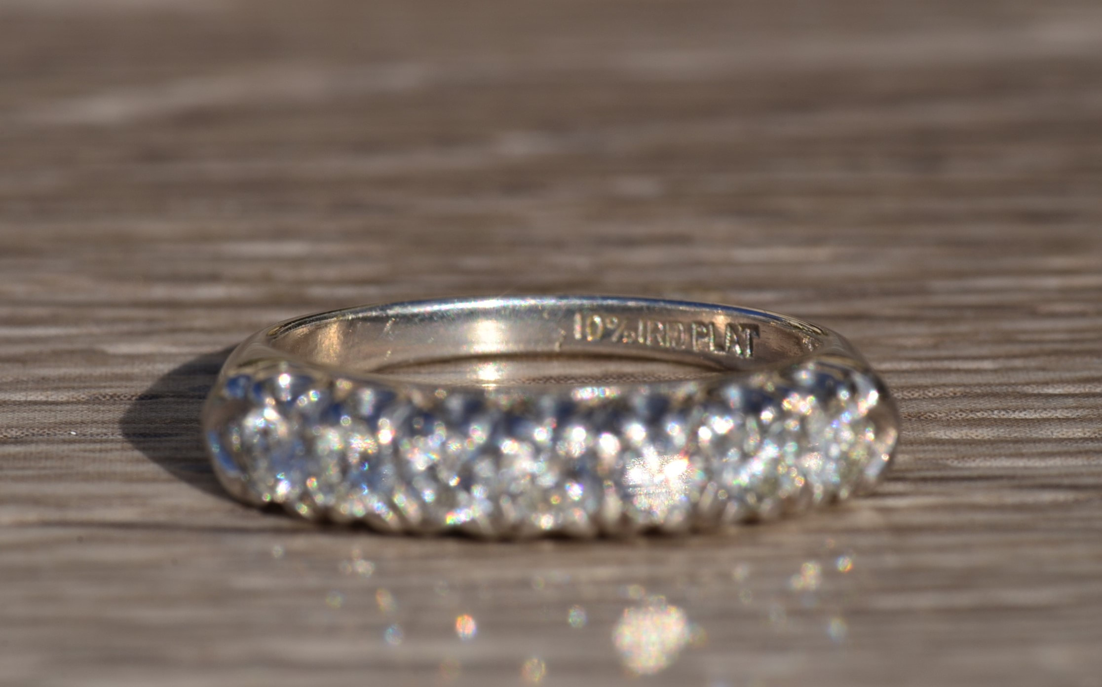 SOLD - The Calix: Ladies Platinum Partway Diamond Eternity Band