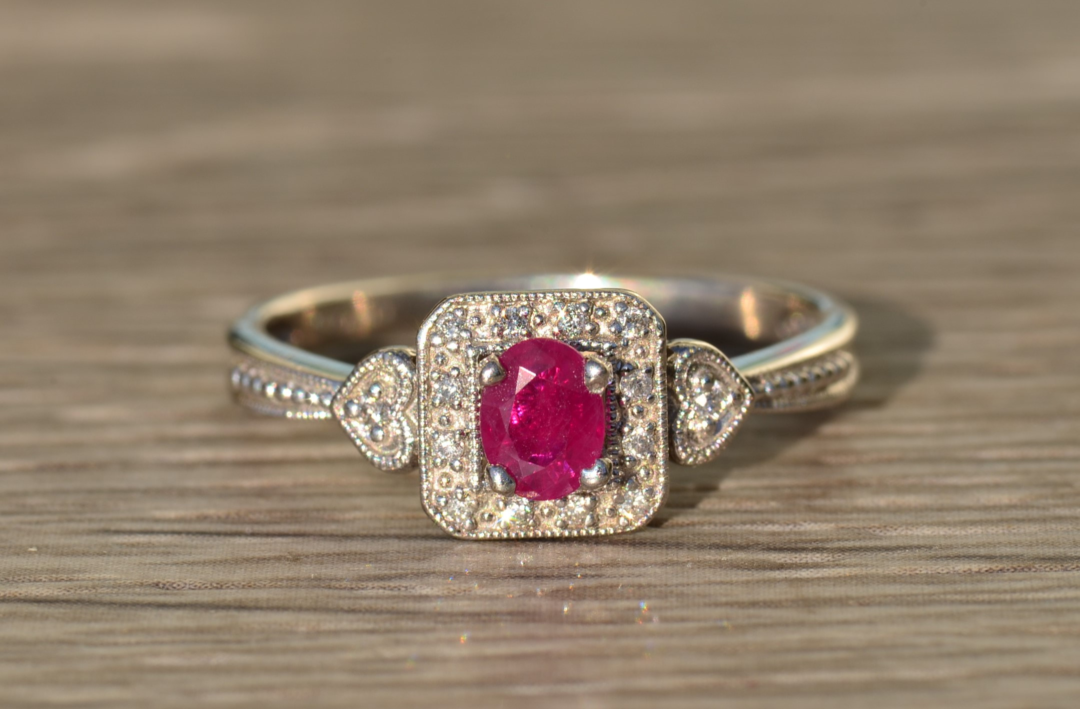 SOLD: The Perenna: Ladies Ruby and Diamond Ring in 14K
