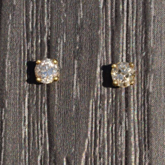 SOLD - Ladies 14K Yellow Gold 0.40 CTW Diamond Stud Earrings