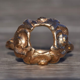 The Santa Rosa Valley:  Antique Rose Gold Mounting with Floral Motif