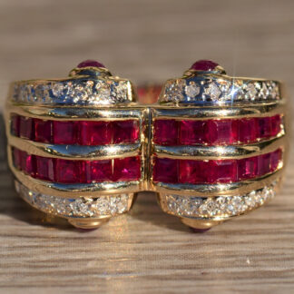 SOLD - The Walden:  Natural Ruby and Diamond Statement Ring