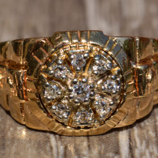 SOLD - The Rockaway:  Gentleman's Rolex Style Ring Set with Diamonds