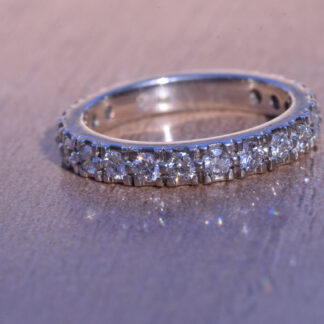 The Fenwick:  Platinum & Diamond Stackable Ring Set With Diamonds